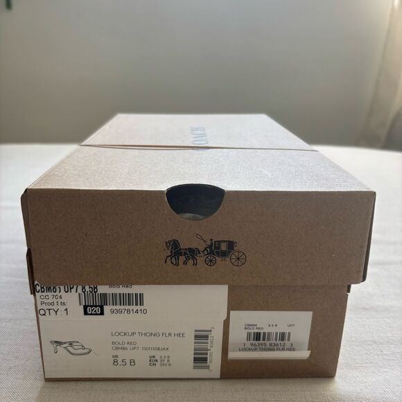 NEW COACH Women's Thong Kitten Heel With Floral Print Bold Red CBM86 US 8.5 - Picture 10 of 10